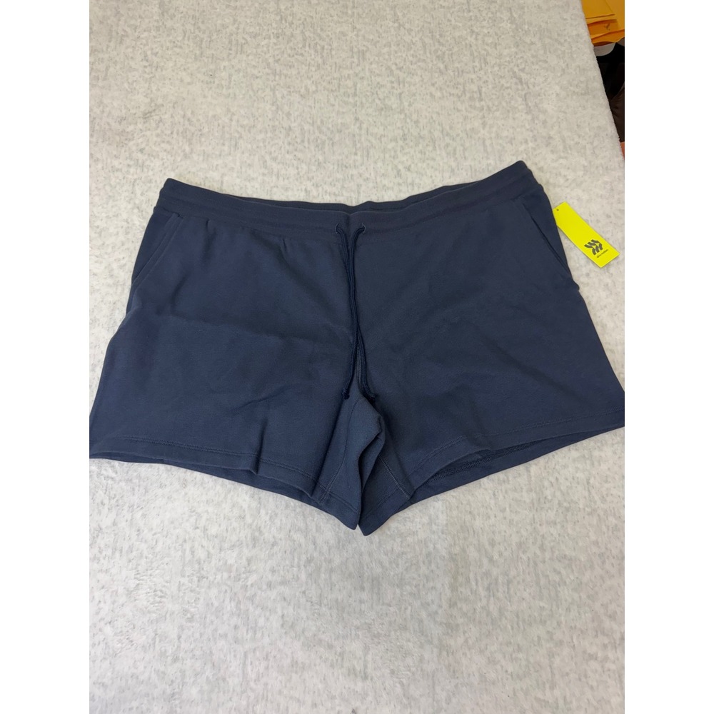 All in Motion Womens Fleece Shorts Dark Blue 2XL Plus Size NWT Activewear